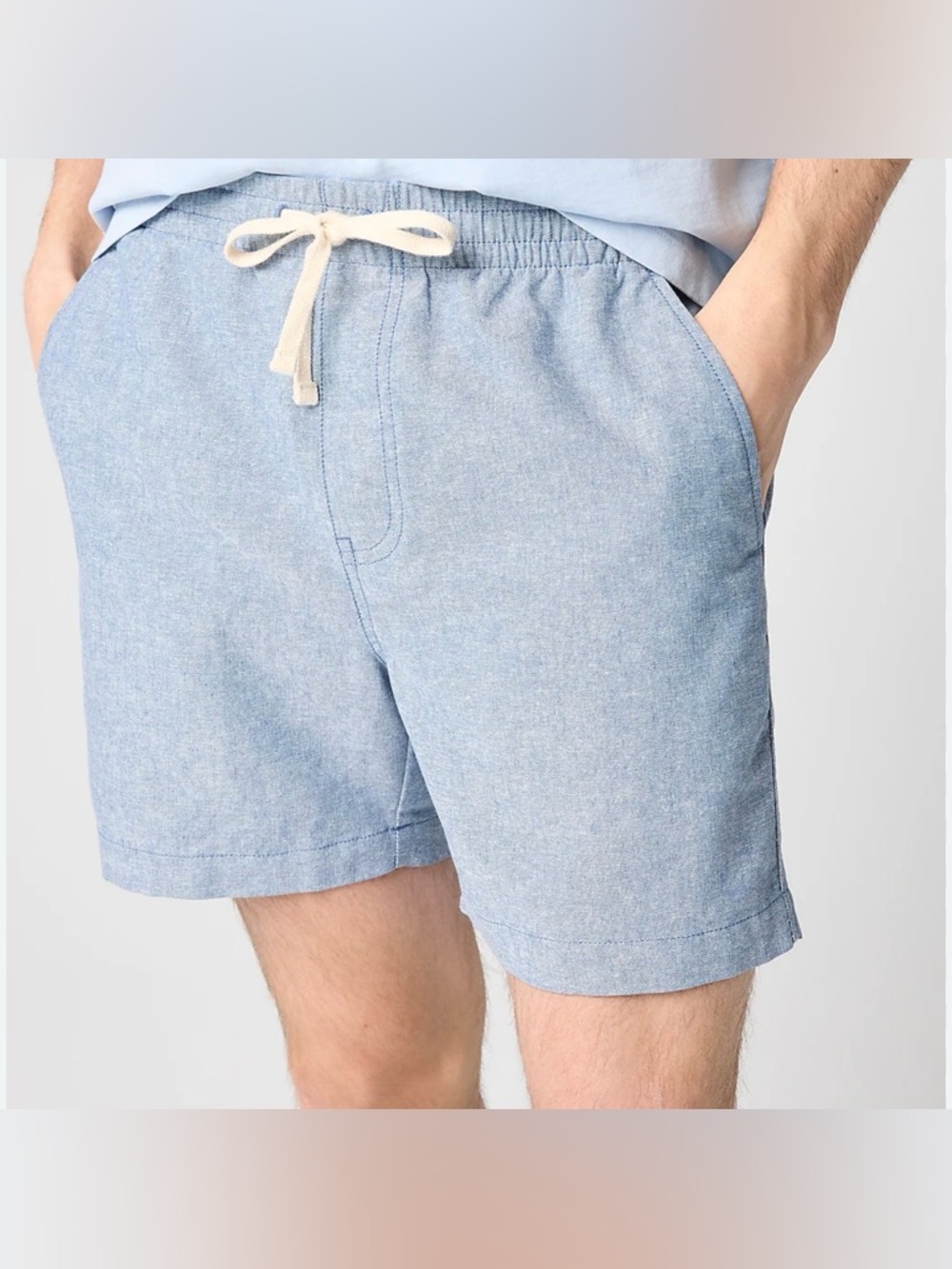 J. Crew Linen-Blend Dock Blue Short Inseam 8”  Size XL